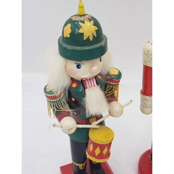 Vintage Nutcracker Set of 3 Made in China King Nutcracker, Female Queen, Drummer - Picture 10 of 16